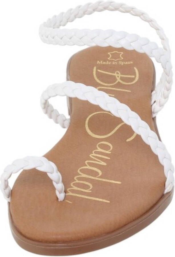 Blusandals Moderne witte Sandalen voor dames met gekruiste bandjes
