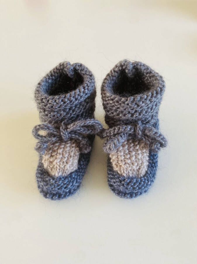 BOASTY mini | Baby handgebreide slofjes sokjes pantoffels baby & verzorging 0 12 maanden 11 cm zachte zool plain slofsokjes kinderen eerste babyschoentjes baby slofjes sinterklaas schoencadeautjes kerst - Foto 3