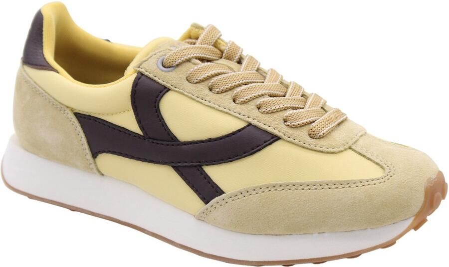 Boax Homerun leren sneakers lichtgeel - Foto 4