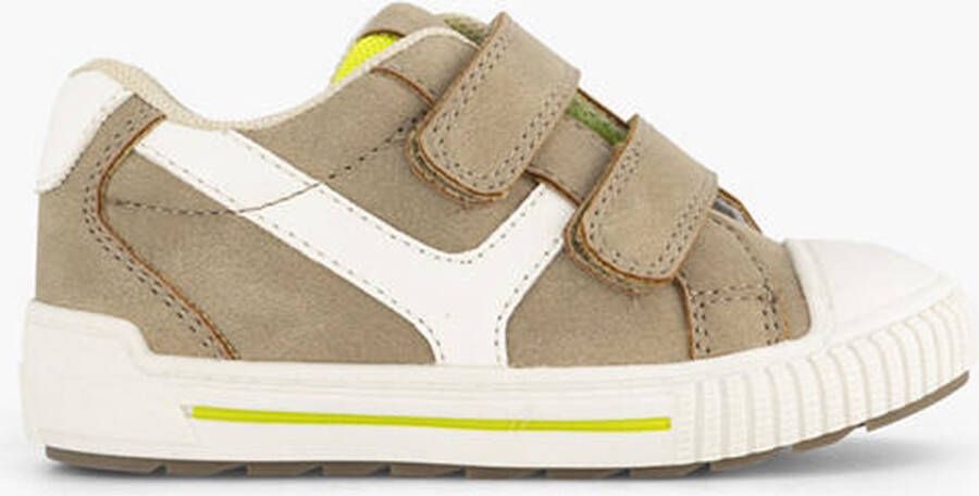 Bobbi-Shoes Taupe sneaker klittenband