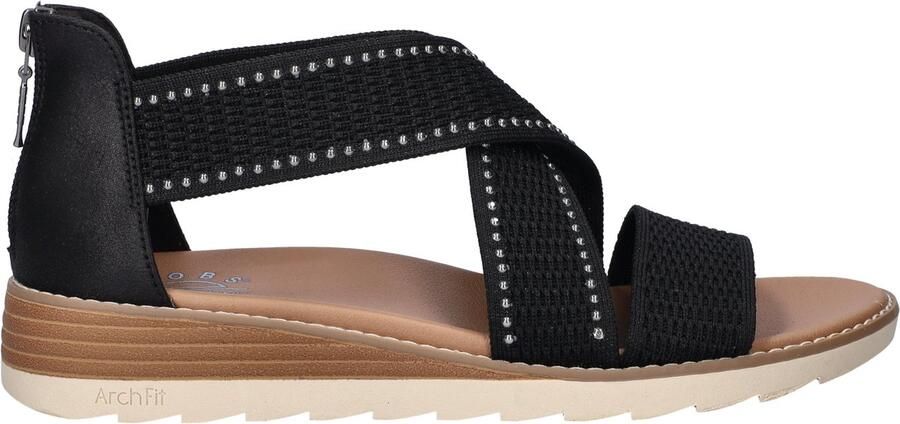 Bobs Arch Fit Oasis dames sandaal Zwart