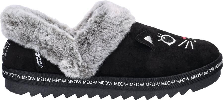 Bobs Hands Free Slip-In Cozy Kiss Meow dames pantoffel Zwart