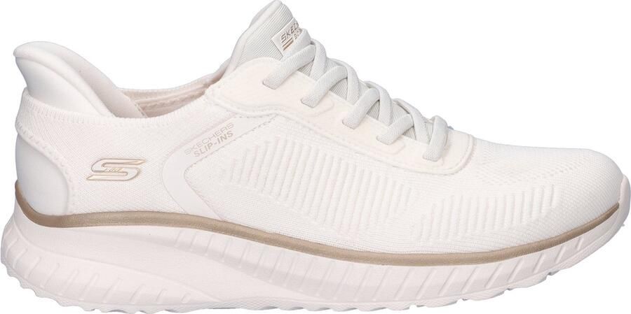 Skechers Slip-ins: BOBS Sport Wide Fit dames sneakers wit Extra comfort Memory Foam