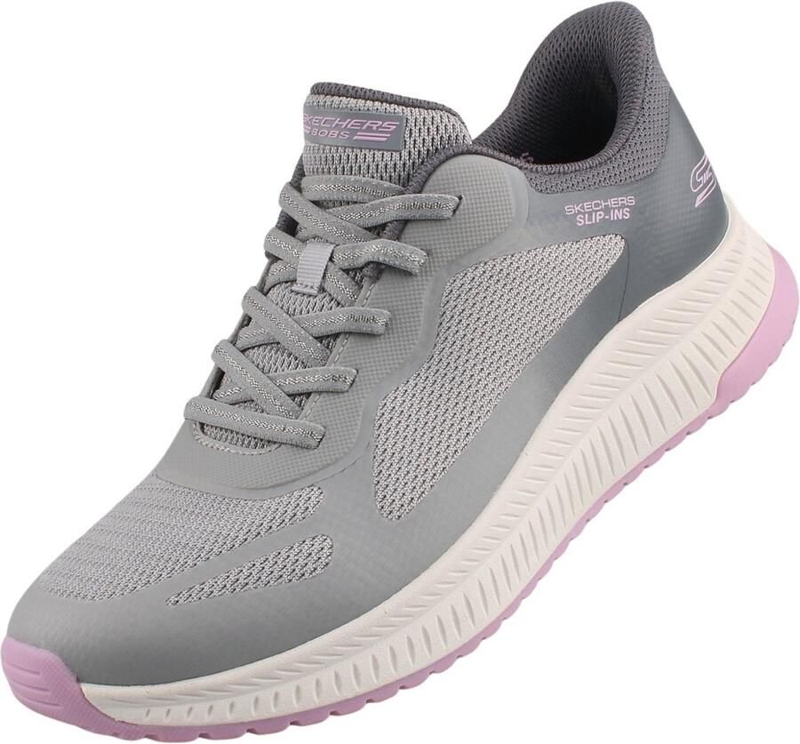 Bobs Skechers Slip-Ins Squad 4 Staple Look Vrouwentrainers Grijs