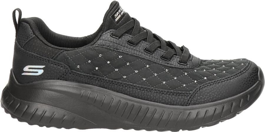 Bobs Skechers Sport Squad Chaos Cozy Fit Crystal Rain dames sneaker Zwart