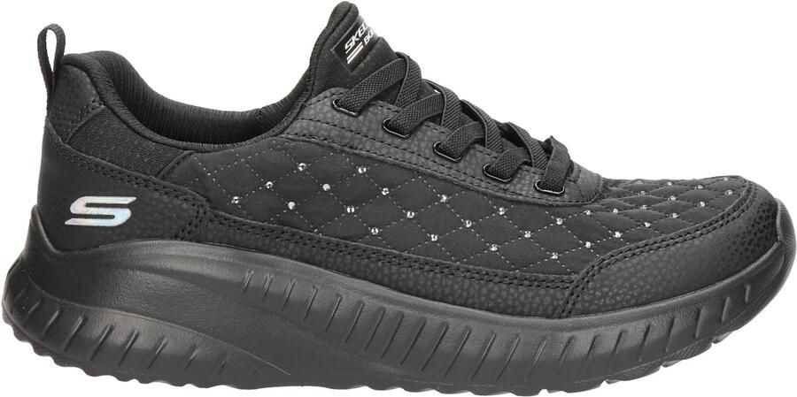 Bobs Skechers Sport Squad Chaos Cozy Fit Crystal Rain dames sneaker Zwart