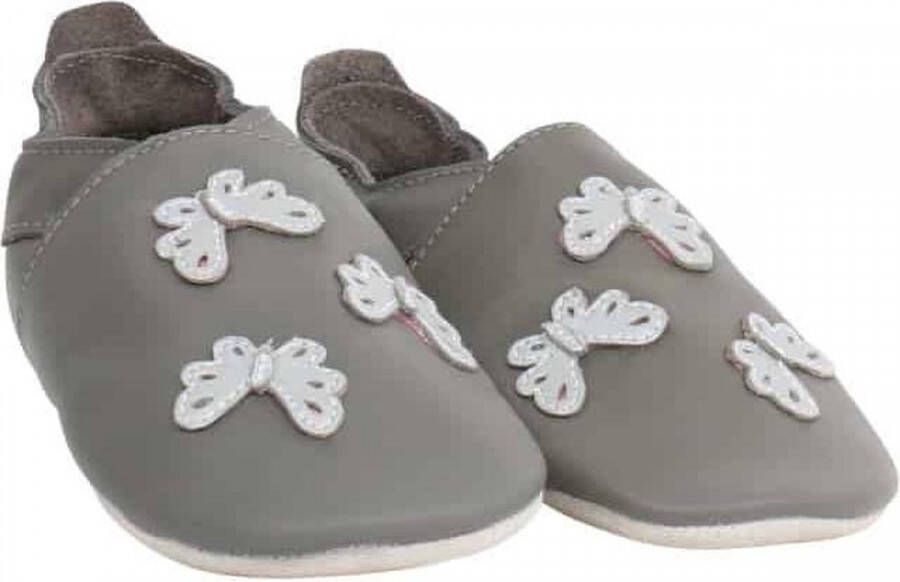 Bobux Baby slofjes Soft Soles Grey Butterflies S