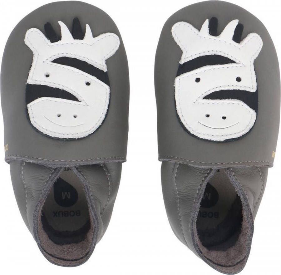 Bobux Baby slofjes Soft Soles Zebra grey