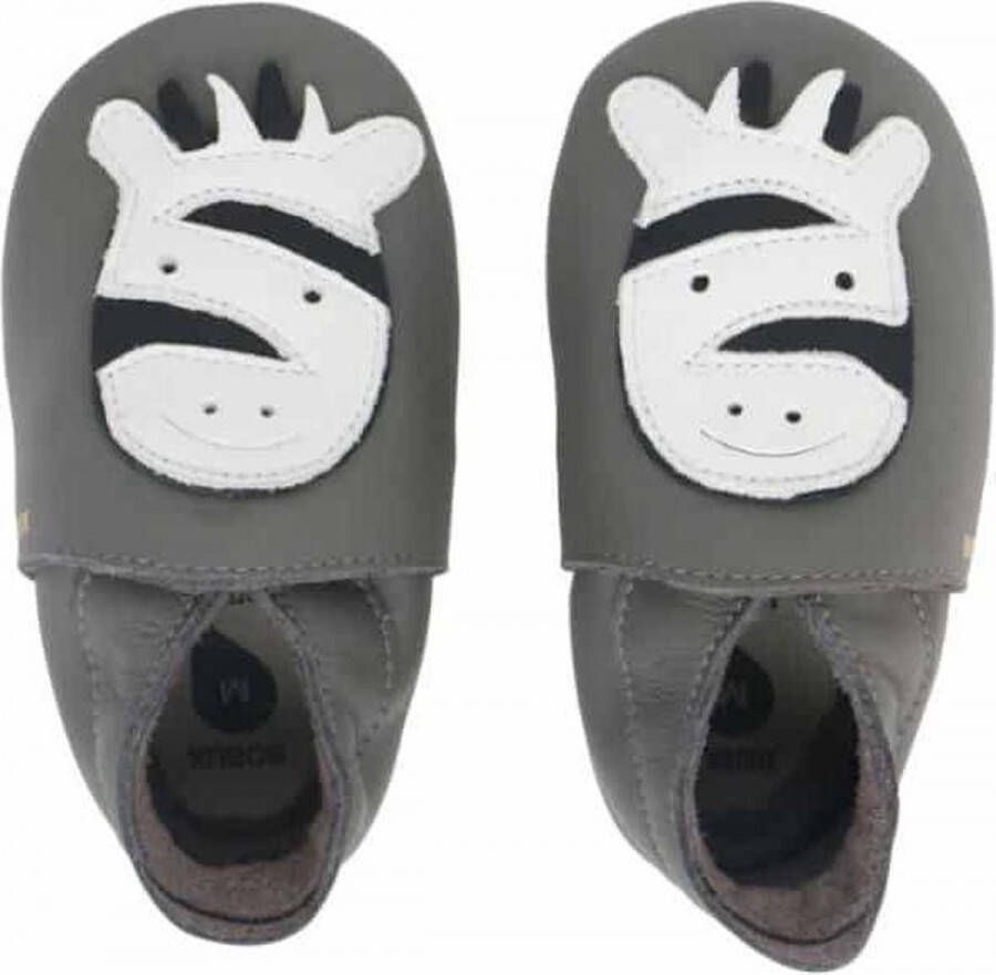 Bobux Babyslofjes Soft Soles Zebra Grijs 18 19 Medium