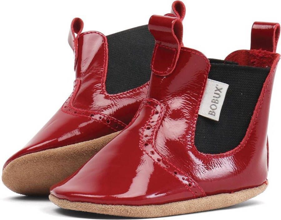 Bobux babylaarsjes glossy red mini jodphur