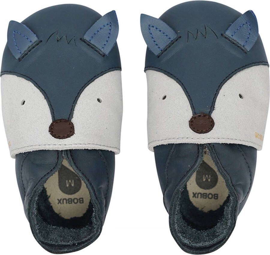 Bobux Soft Soles Baby Slofjes Leer Foxy Navy