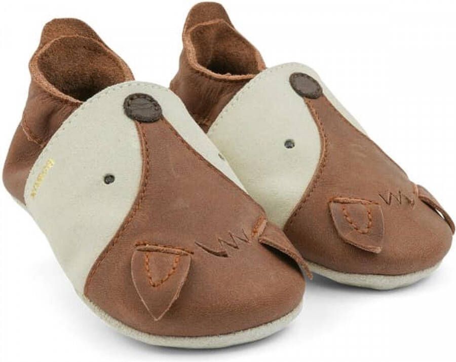 Bobux Soft Soles Lederen Babyslofjes Foxy Toffee