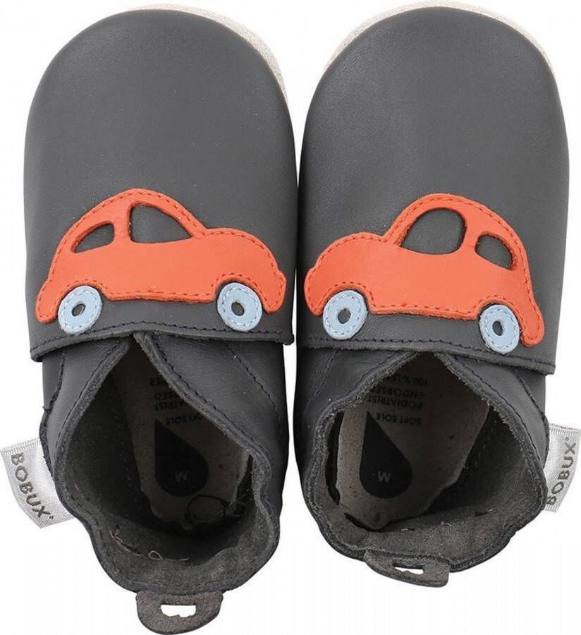 Bobux babyslofjes grey orange racing car