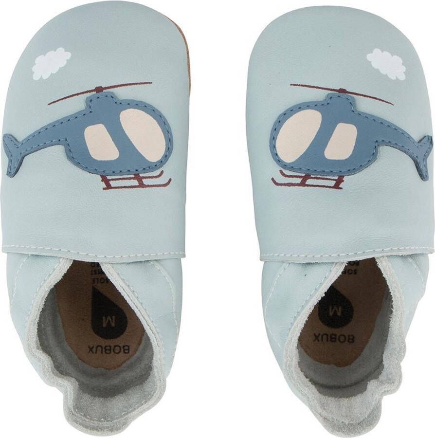 Bobux Soft Soles leren babyslofjes blauw