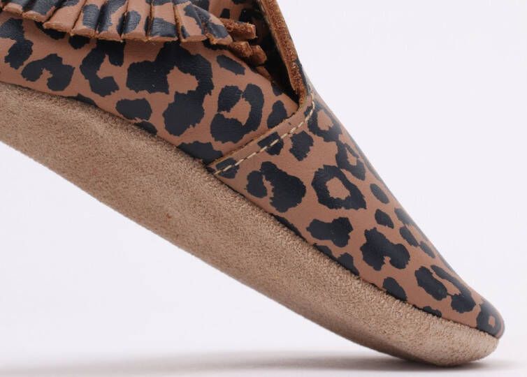 Bobux Babyslofjes Soft Soles Caramel Leopard Print Large