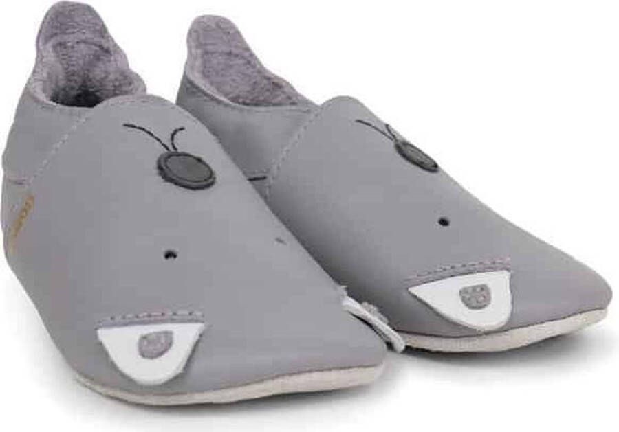 Bobux Babyslofjes Soft Soles Gull Grey Woof Small