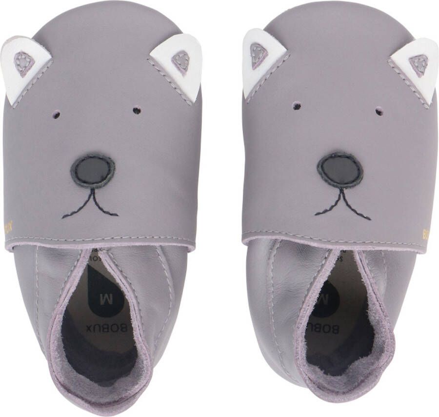 Bobux Babyslofjes Soft Soles Gull Grey Woof Small