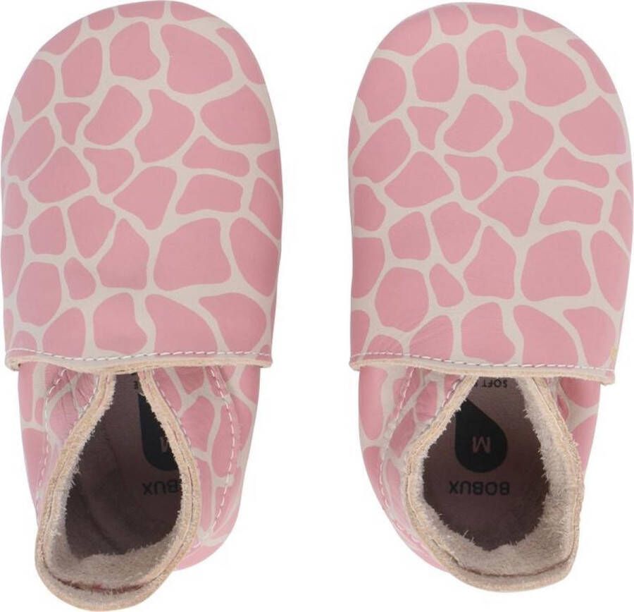 Bobux Babyslofjes Soft Soles Milk Giraffe Print Small