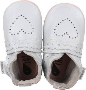 Bobux babyslofjes sweet heart zilver Maat small