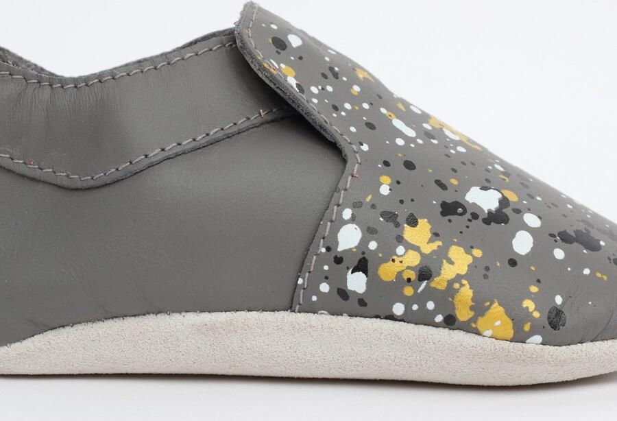 Bobux Soft Soles Spekkel grey Babyslofjes maat Small - Foto 2