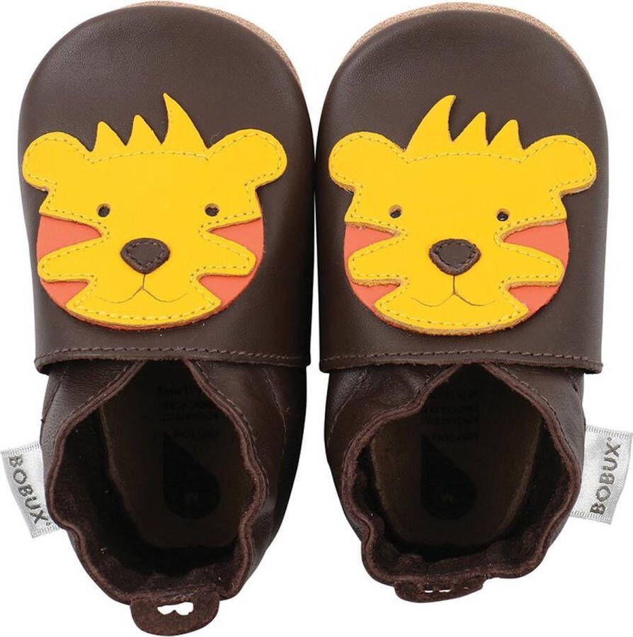 Bobux Soft Soles Baby Slofjes Leer Tiger Chocolate