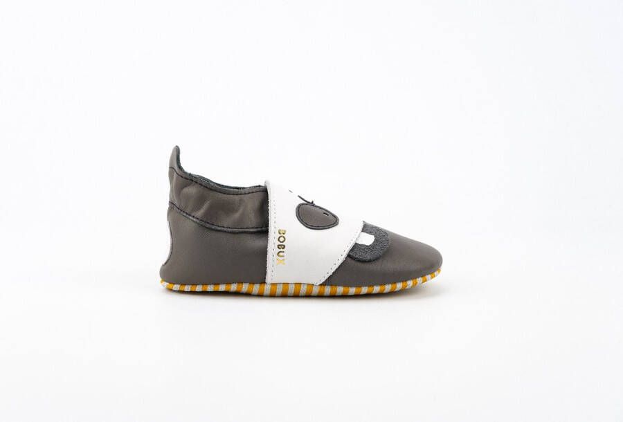 Bobux Soft Soles Baby Slofjes Leer Bam-Boo Charcoal