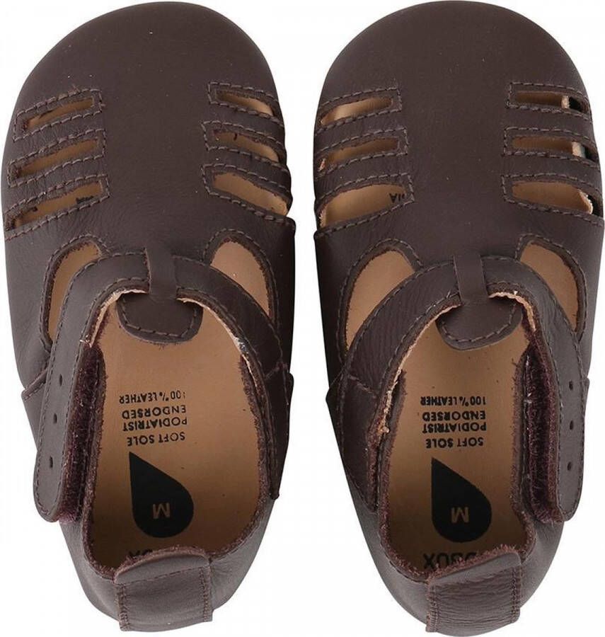 Bobux Soft Soles Chocolate boys sandal Babyslofjes