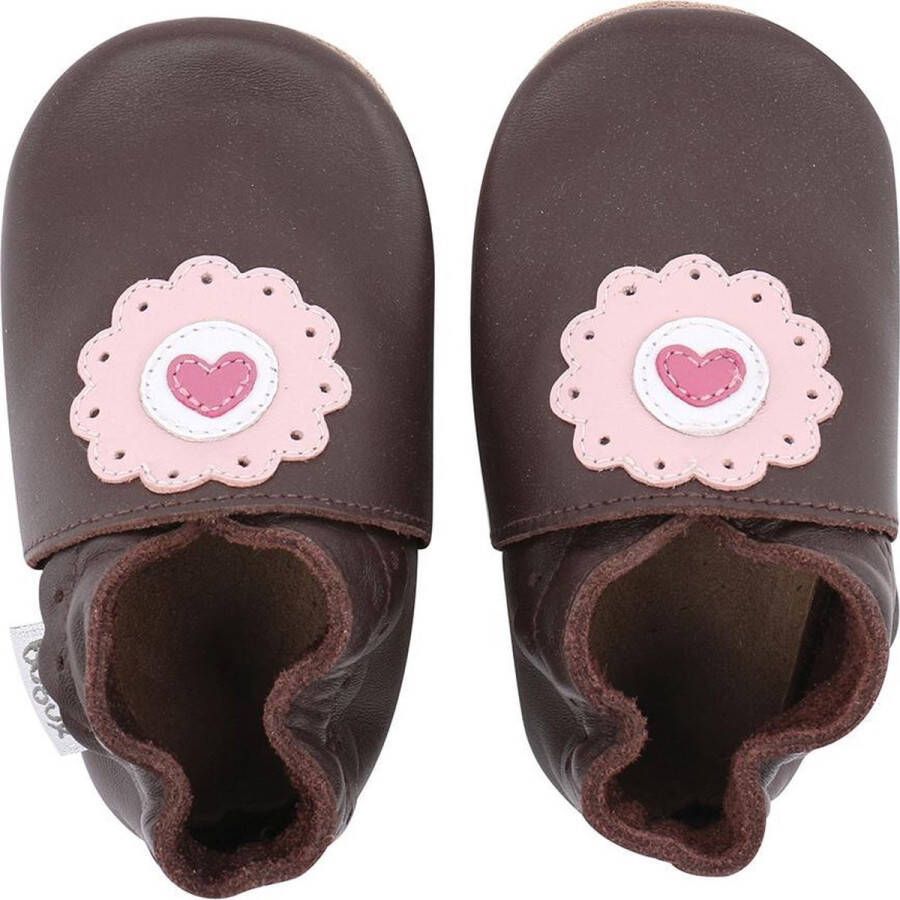 Bobux Soft Soles Chocolate dolie Babyslofjes