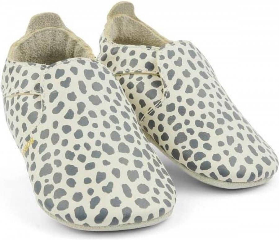 Bobux Soft Soles Baby Slofjes Leer Dalmation Vanilla