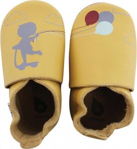 Bobux Soft Soles Fall leaf balloon on a string print Babyslofjes