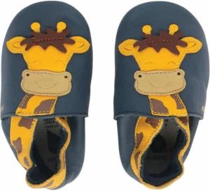 Bobux Soft Soles Giants Navy Giraffe Babyslofjes