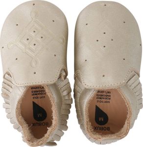 Bobux Soft Soles Gouden moccasin met kwastjes Babyslofjes