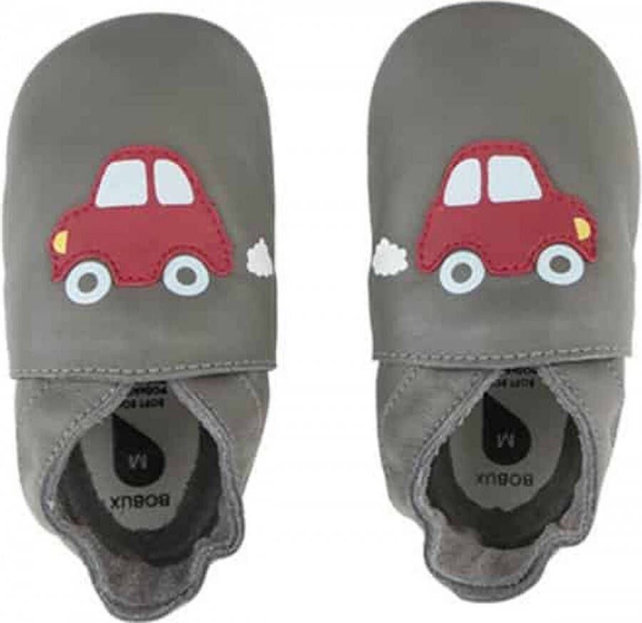 Bobux Soft Soles Grey Orange Racing Car