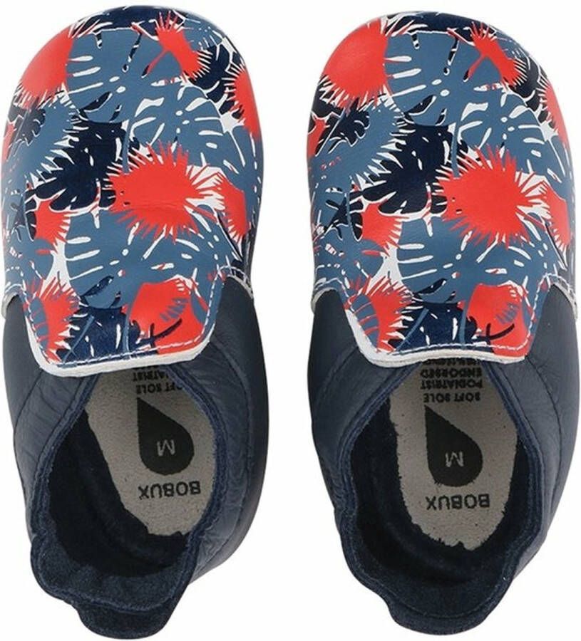 Bobux Soft Soles Habitat navy Babyslofjes