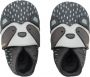 Bobux Soft Soles Baby Slofjes Leer Rascal Charcoal - Thumbnail 1