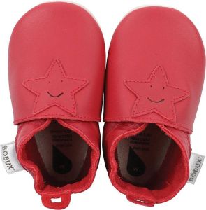 Bobux Soft Soles Red smiling star Babyslofjes