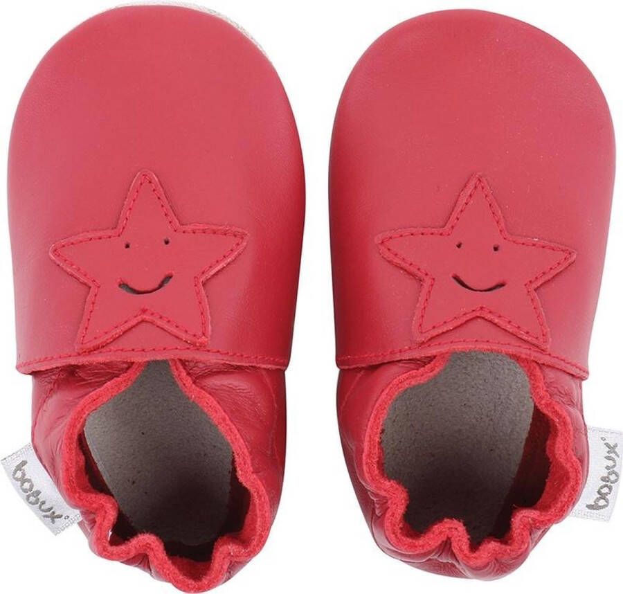 Bobux Soft Soles Red smiling star Babyslofjes