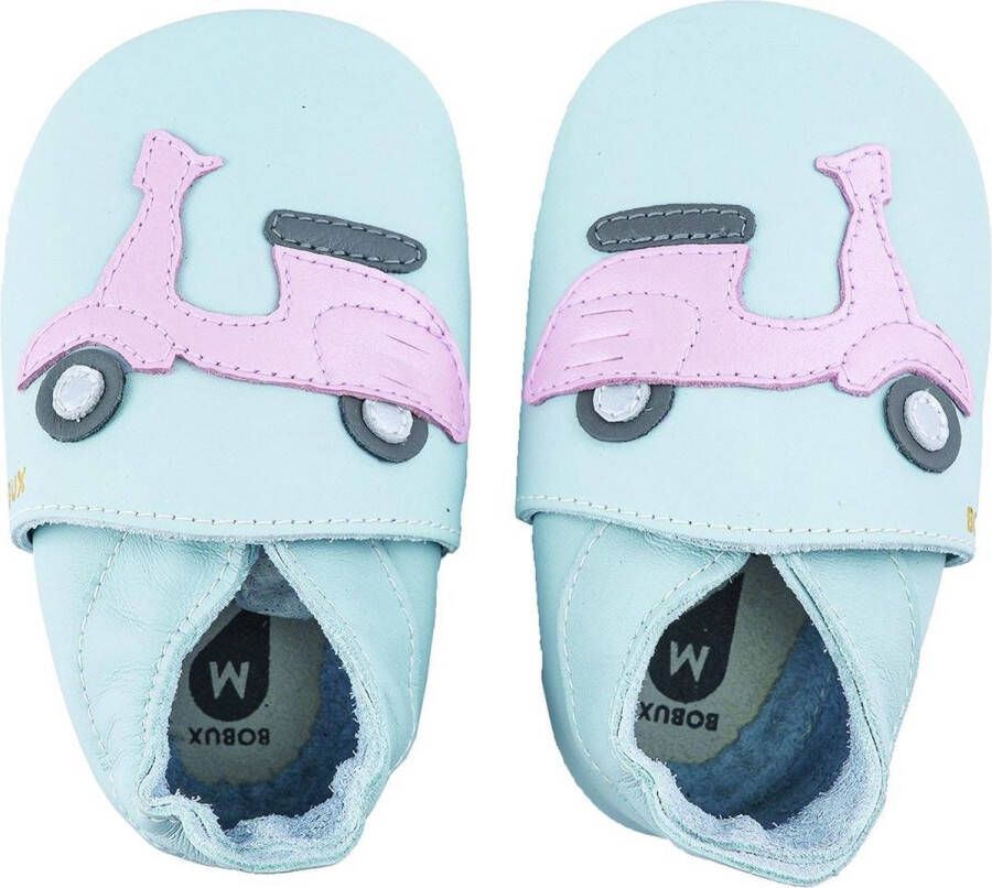 Bobux Soft Soles Baby Slofjes Leer Scoot Sky Grey