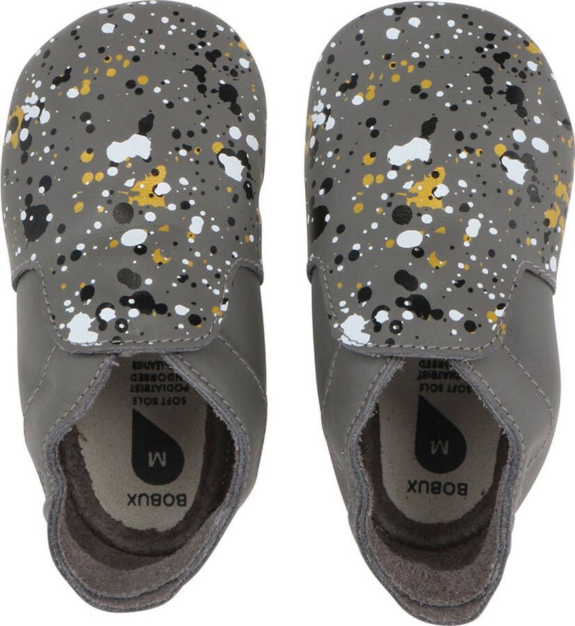 Bobux Soft Soles Spekkel grey Babyslofjes maat Small