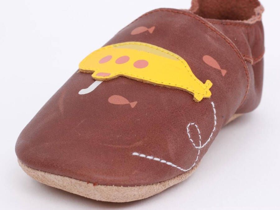 Bobux Soft Soles Submarine Toffee Babyslofjes