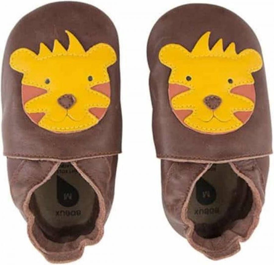 Bobux Soft Soles Baby Slofjes Leer Tiger Chocolate