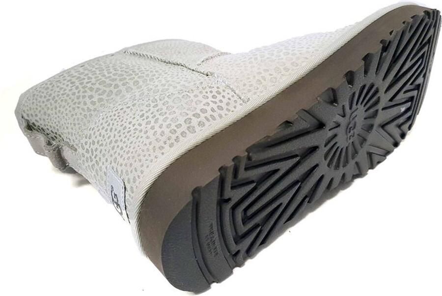 BOOTS UGG Suede Dames Boot Classic Mini Glitzy 1019637 Grey Silver (Grv) - Foto 3