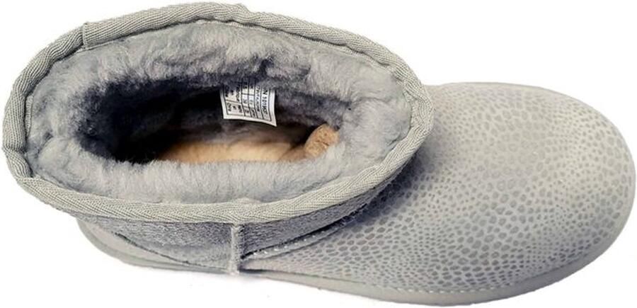 BOOTS UGG Suede Dames Boot Classic Mini Glitzy 1019637 Grey Silver (Grv) - Foto 6