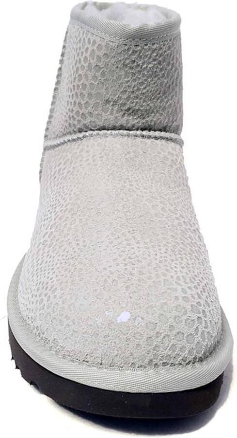 BOOTS UGG Suede Dames Boot Classic Mini Glitzy 1019637 Grey Silver (Grv) - Foto 5