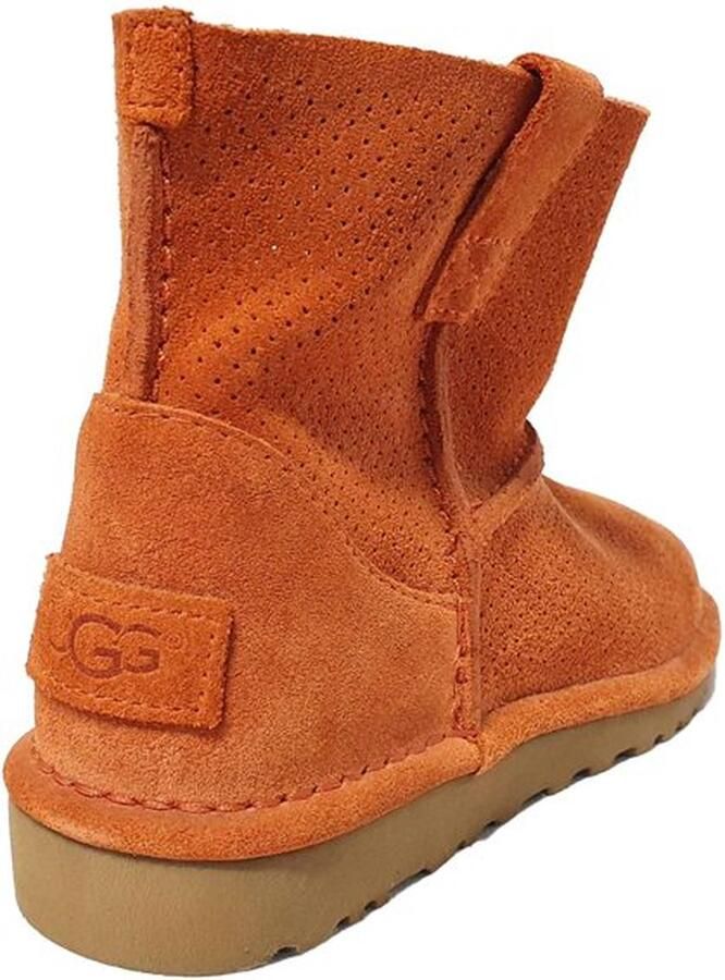 BOOTS UGG Suede Dames Boot Classic Unlined Mini Perf 1016852 Orange (Fop) - Foto 3