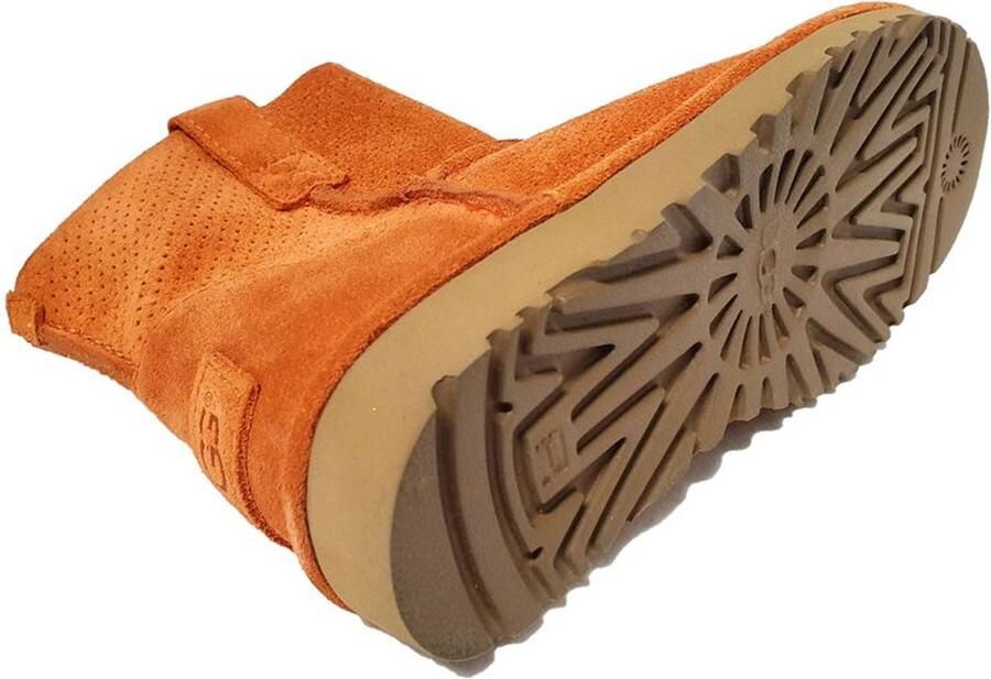 BOOTS UGG Suede Dames Boot Classic Unlined Mini Perf 1016852 Orange (Fop) - Foto 4