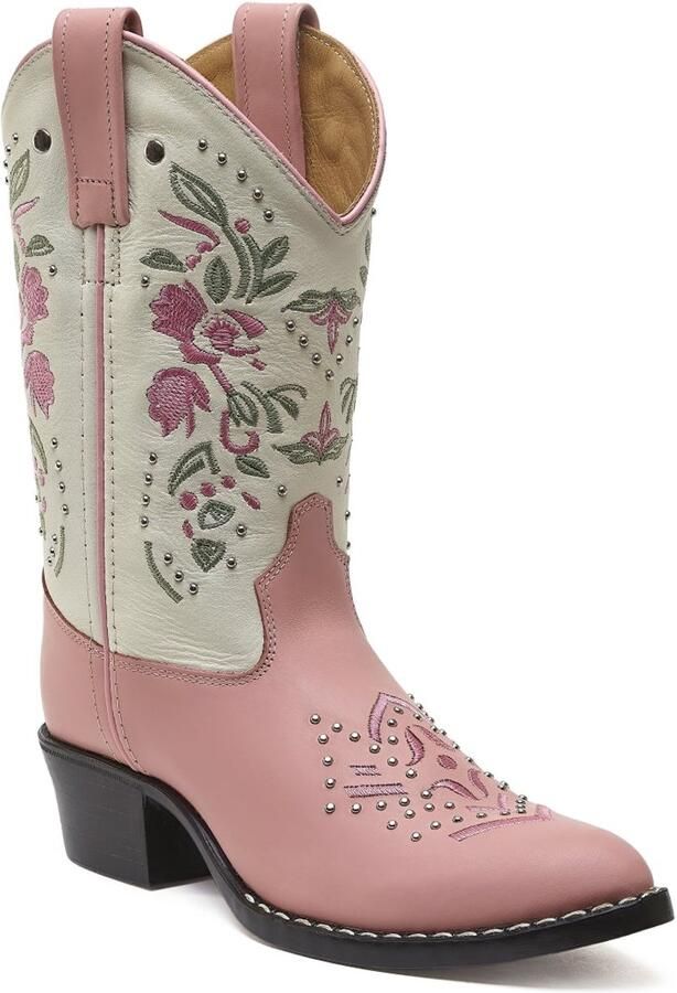 Bootstock Belle Pink Cowboylaarzen Tieners Roze Leer