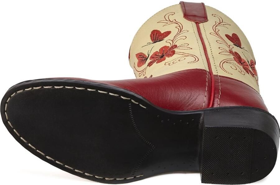 Bootstock Bloom Cowboylaarzen Tieners Rood Leer