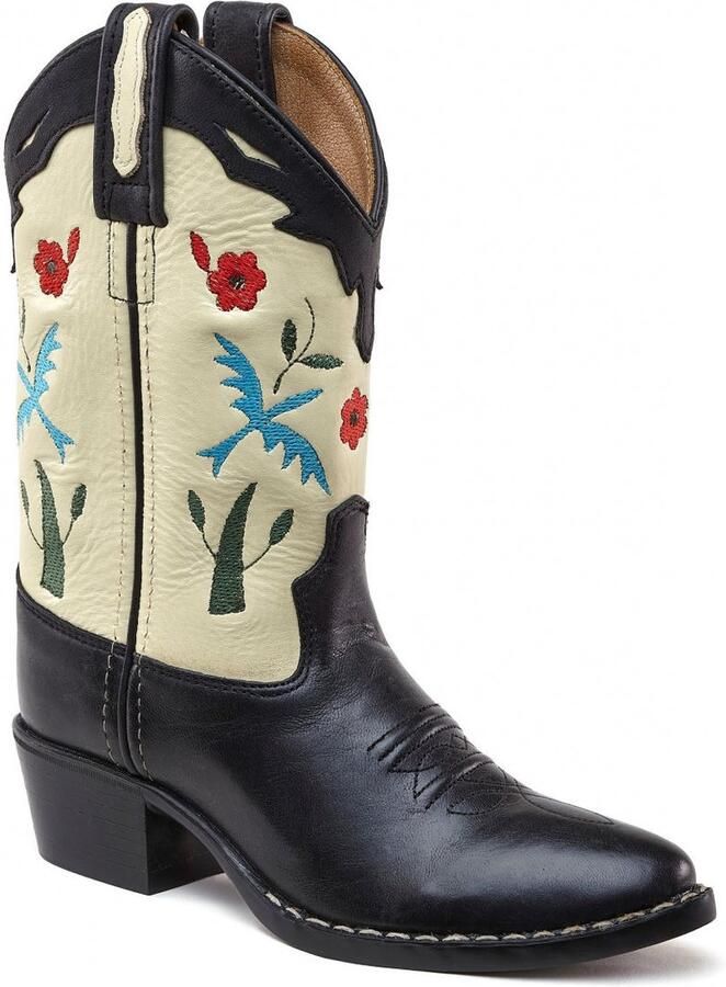 Bootstock Bluebird Black Cowboylaarzen Kinderen Zwart Leer