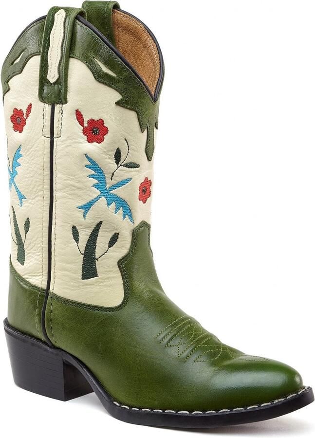Bootstock Bluebird Green Cowboylaarzen Kinderen Groen Leer